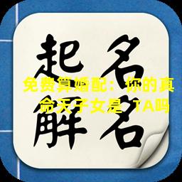 免费算婚配：你的真命天子女是  TA吗